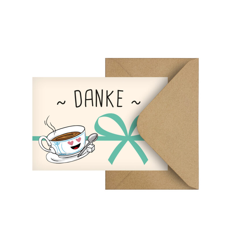 Bergisches Tässchen Kaffee - Danke Postkarte
